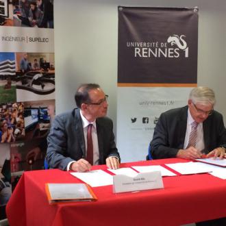 University of Rennes 1 and CentraleSupélec have signed a framework agreement to strengthen their partnership